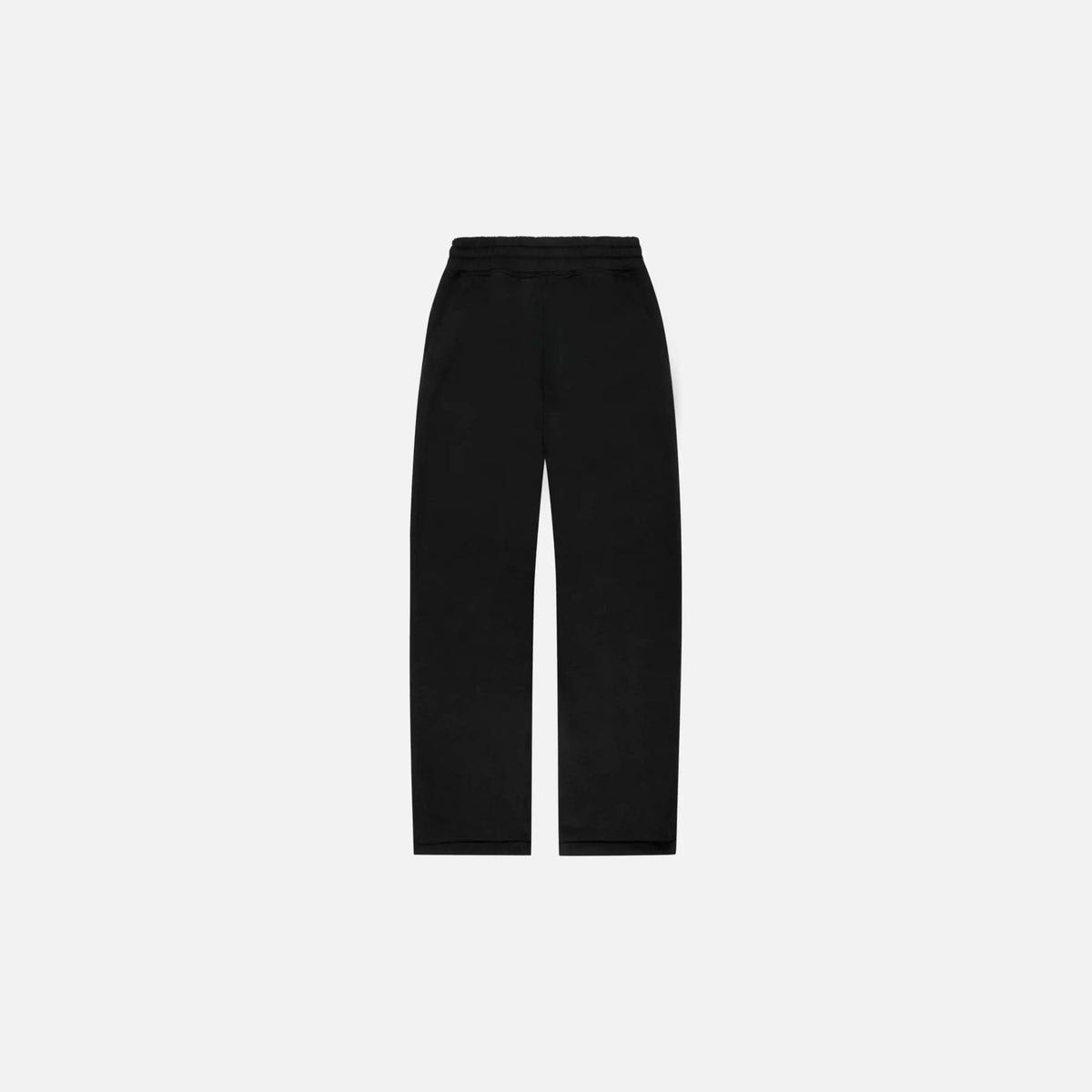 BASICSS Black Cloud Sweats, featuring a relaxed straight-leg fit, heavyweight cotton fabric and elasticated waistband, shown from the back against a light grey background.
