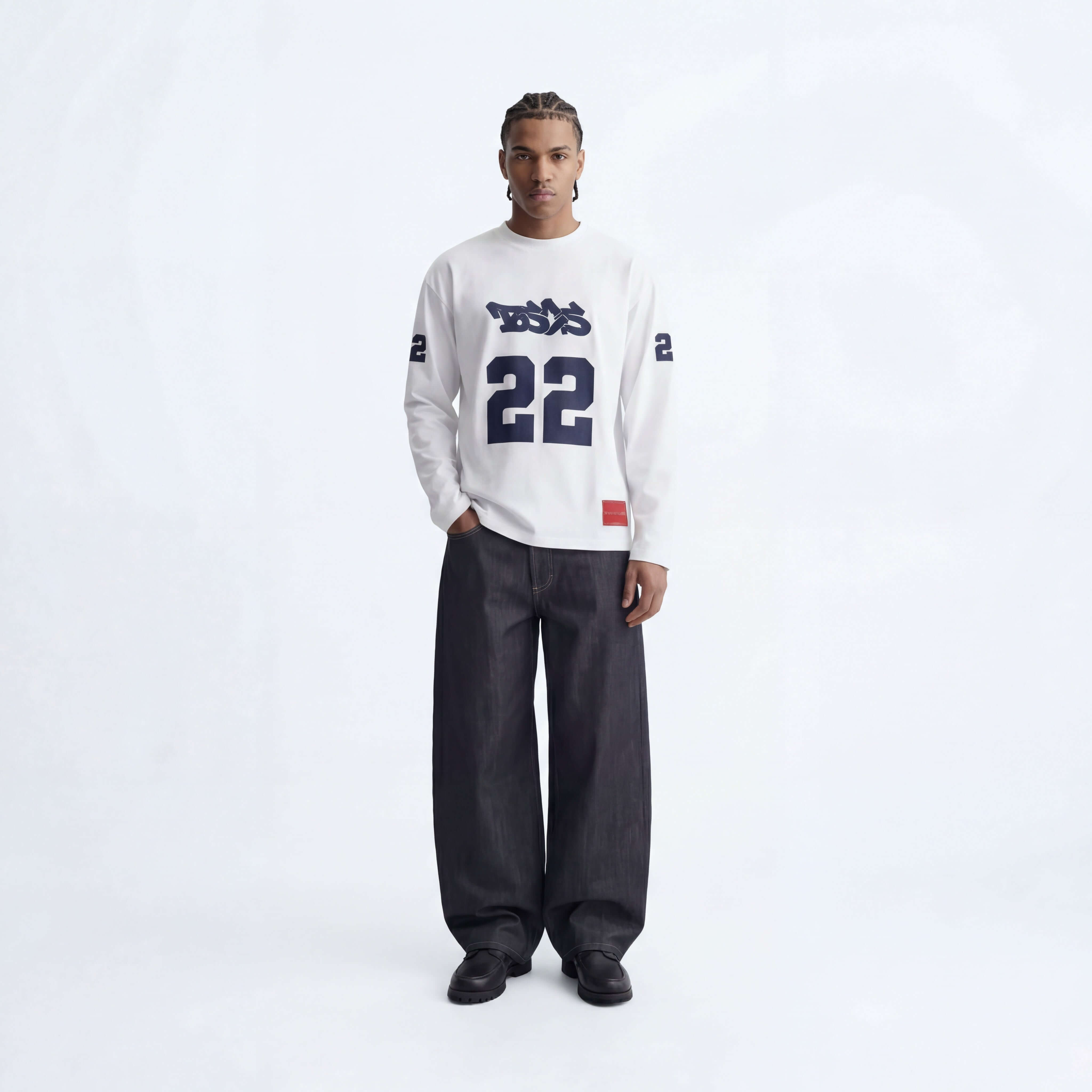 WHITE 22 LONG SLEEVE