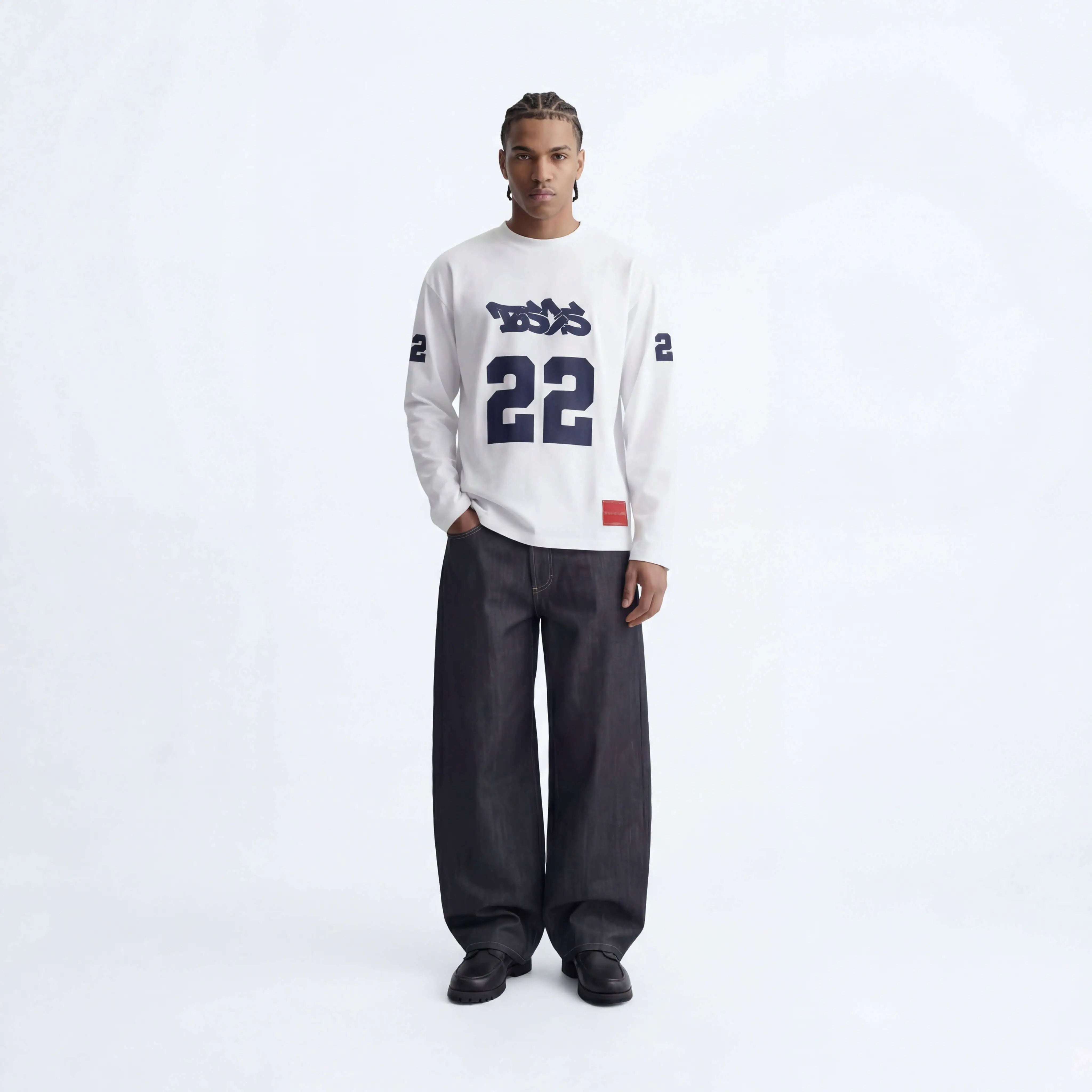 WHITE 22 LONG SLEEVE