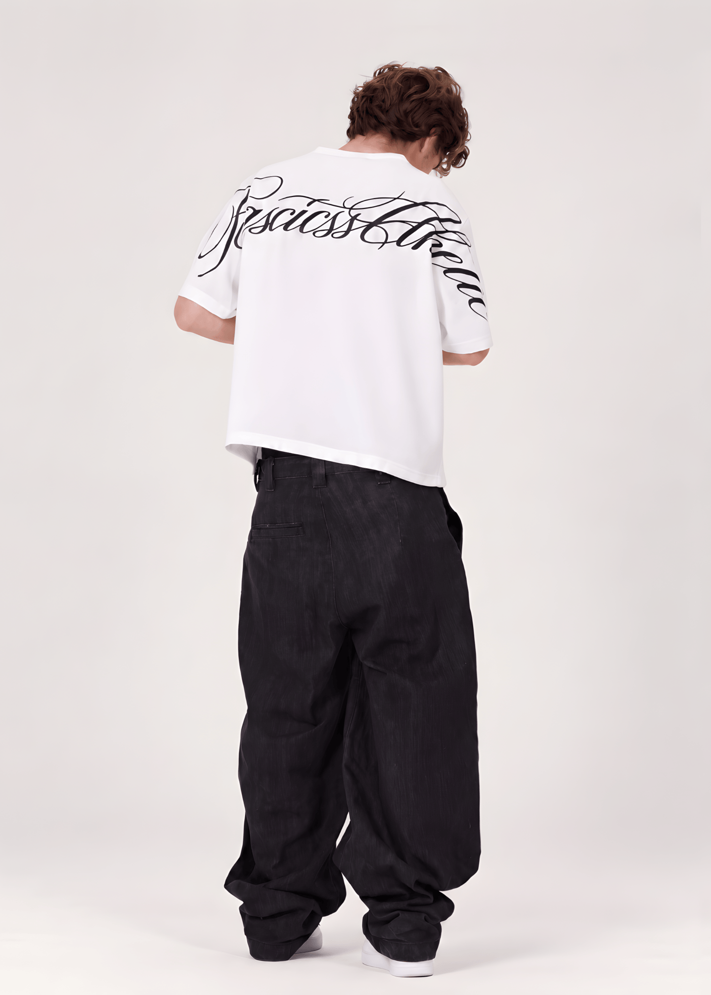 SCRIPT WAFFLE T-SHIRT WHITE